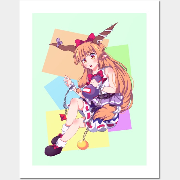 Touhou- Suika Wall Art by Midnight_rabbit